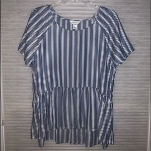 Arizona Striped Blue and White Top